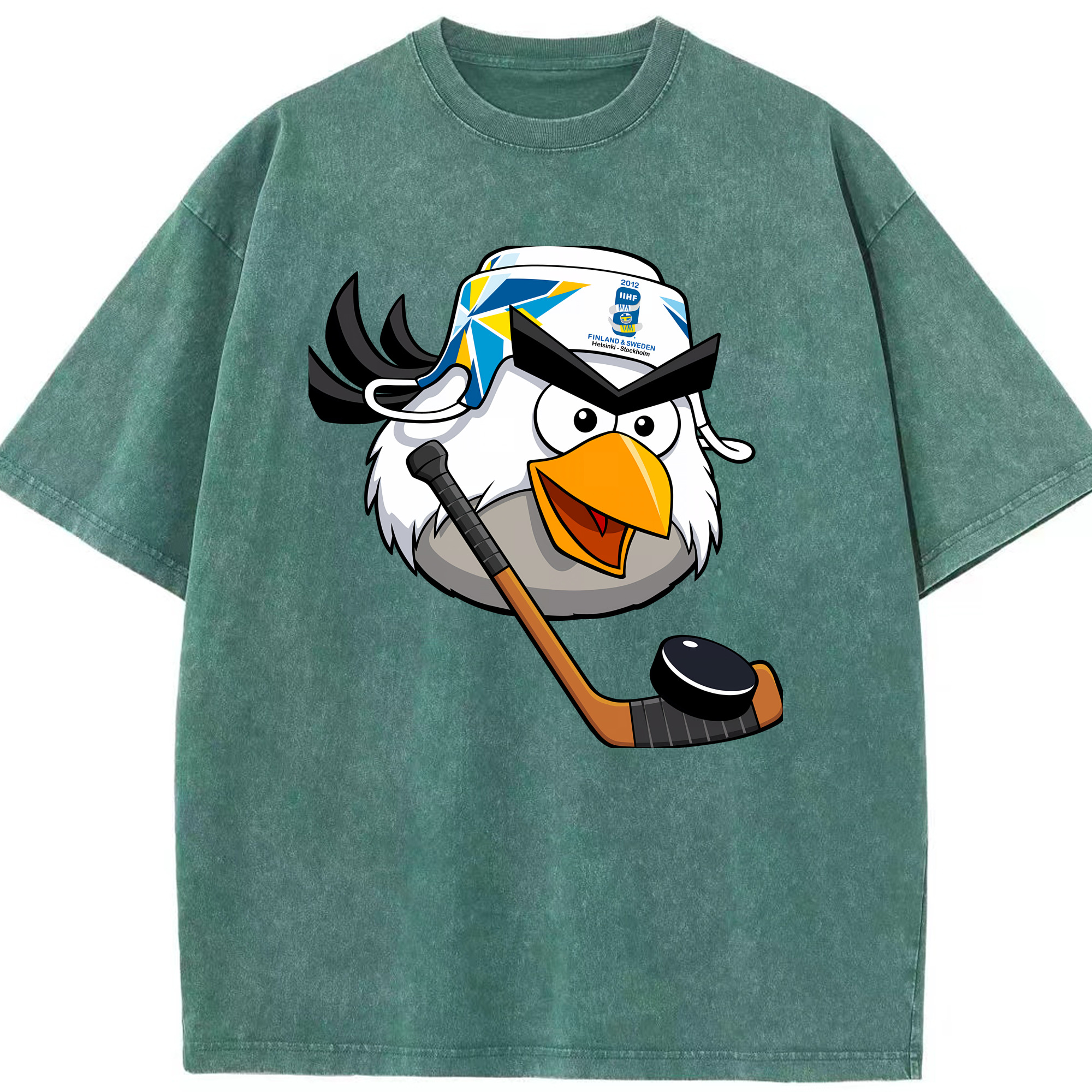 （画像用） Angry Birds アングリーバード 綿100% ヴィンテージ風 半袖Tシャツ（フロントプリント）